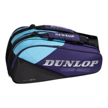 Torba na rakiety tenisowe Dunlop FX Performance (torba na rakiety, 3 główne komory) 2026 niebiesko-czarna 12 szt.